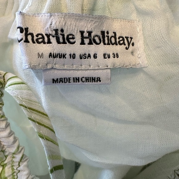 Charlie Holiday Green Ruched Smocked Maxi Sundress - Picture 8 of 8